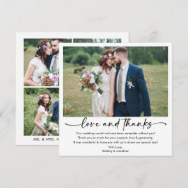 Kalligrafie Inkt Pen Script 5 Foto Trouwplein Bedankkaart