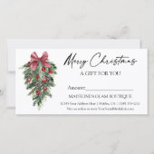 Kalligrafie Inkt Pines Kerstcadeau Certificaat (Voorkant)