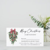 Kalligrafie Inkt Pines Kerstcadeau Certificaat (Staand voorkant)