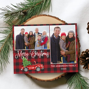 Kalligrafie Kerstmis  Truck Pset 2 Foto Briefkaart