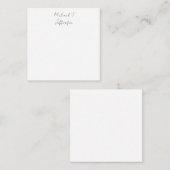 Kalligrafie Klassiek Elegant Gewoon Eenvoudig Informatiekaartje (Voorkant / Achterkant)