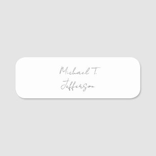Kalligrafie Klassiek Elegant Gewoon Eenvoudig Naamplaatje