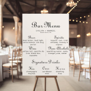 Kalligrafie Klassieke Minimalistische Trouwbar Men Poster