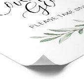 Kalligrafie "Laat Liefde Groeien" Rustig Groen Poster (Hoek)