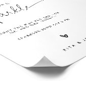 Kalligrafie Laat liefde sprankelen teken bruiloft  Poster (Hoek)