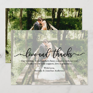 Kalligrafie Liefde Bedankt Bruiloft Foto Overlay K