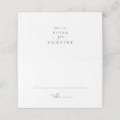 Kalligrafie Liefde Fancy Script Wedding Place Card (Buitenkant ongevouwen)