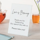 Kalligrafie Liefde is Brouwen Reclamebord Met Voetstuk (Insitu)