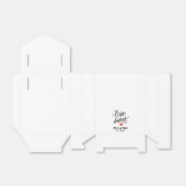 Kalligrafie Liefde is zoet in witte kleur Bedankdoosjes (Uitgevouwen)