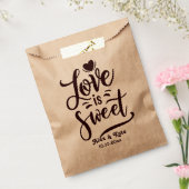 Kalligrafie Liefde is Zoete Bruiloft Bedankzakje (Gezegeld)