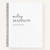 Kalligrafie Luxe minimalistisch wit Notitieboek (Voorkant)