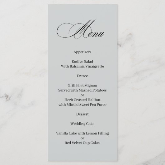 Kalligrafie Menu (Voorkant)