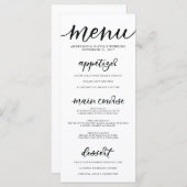 Kalligrafie Menu Kaart (Voorkant / Achterkant)