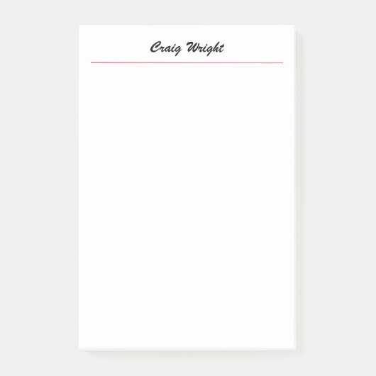 Kalligrafie Minimalistische Plain Chic Gepersonali Post-it® Notes (Voorkant)