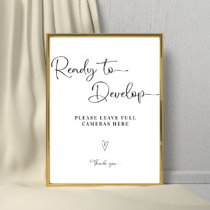 Kalligrafie Modern Bruiloft Wegwerp Camera Teken Poster