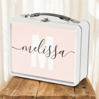 Kalligrafie Monogram Girly Blush Pink