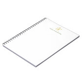 Kalligrafie Monogram Naam Goud Zwart Witte Kleur Notitieboek (Linkerzijde)