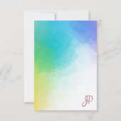 Kalligrafie Monogram Regenboog Kleuren Sjabloon (Achterkant)