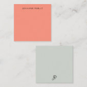 Kalligrafie monogram Sjabloon Elegante kleuren (Voorkant / Achterkant)