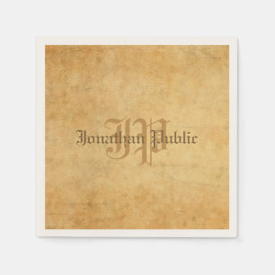 kalligrafie Monogram Weddenwetstekst Sjabloon Servet