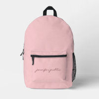 Kalligrafie Naam Blush Roze Effen Kleur Vrouw