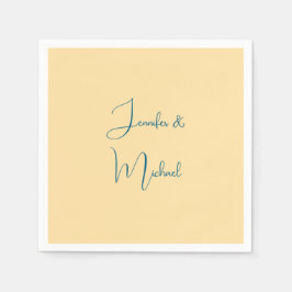 Kalligrafie Namen Elegant Plain Eenvoudige Beige K Servet