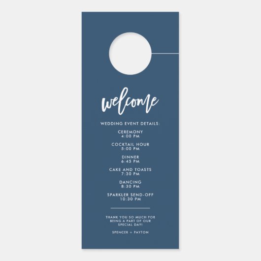 Kalligrafie niet storen marine blauwe bruiloft (Achterkant)