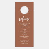 Kalligrafie niet storen Terracotta bruiloft (Achterkant)