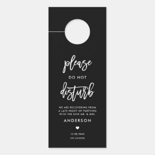 Kalligrafie niet storen zwarte bruiloft