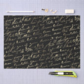 kalligrafie op zwart tissuepapier (Craft)