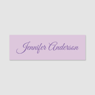 Kalligrafie Pastel Thistle Roze Gepersonaliseerd Naamplaatje