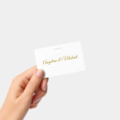 Kalligrafie Professioneel Elegant Gouden Kleur Badge (Handheld)