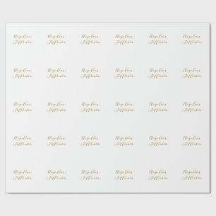 Kalligrafie Professioneel Elegant Gouden Kleur Cadeaupapier