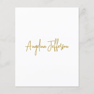Kalligrafie Professioneel Elegant Gouden Kleur Flyer