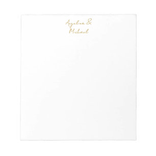 Kalligrafie Professioneel Elegant Gouden Kleur Notitieblok