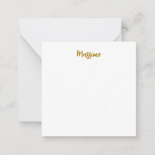 Kalligrafie Professioneel Elegant Gouden Kleur Notitiekaartje