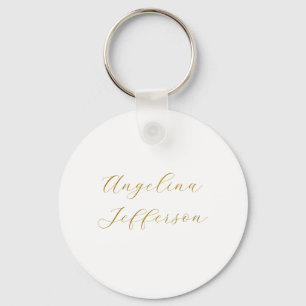 Kalligrafie Professioneel Elegant Gouden Kleur Sleutelhanger