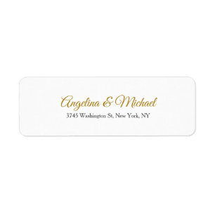 Kalligrafie Professionele Elegante Gouden Kleur Etiket