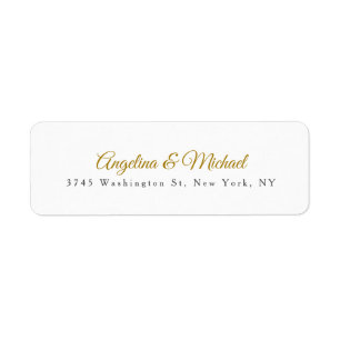 Kalligrafie Professionele Elegante Gouden Kleur Etiket