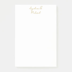 Kalligrafie Professionele Elegante Gouden Kleur Post-it® Notes