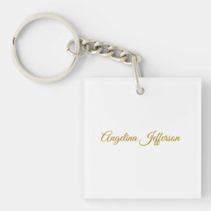 Kalligrafie Professionele Elegante Gouden Kleur Sleutelhanger