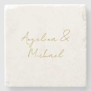 Kalligrafie Professionele Elegante Gouden Kleur Stenen Onderzetter