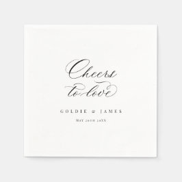 Kalligrafie Proost Servet Bruiloft Party Bar Decor