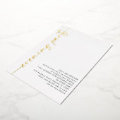 Kalligrafie QR-code Avondsfeest Echte bruiloft Folie Uitnodiging (Gedraaid)