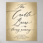 Kalligrafie Schrift In Lieve Herinnering Trouw Tek Poster (Voorkant)