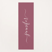 Kalligrafie Schriftnaam Rose Goud Elegante Fitness Yogamat (Voorkant)