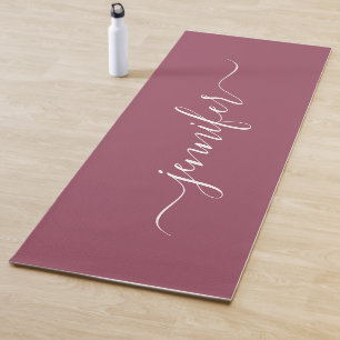Kalligrafie Schriftnaam Rose Goud Elegante Fitness Yogamat