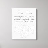 Kalligrafie Script bruiloft geloften Canvas Print (Voorkant)