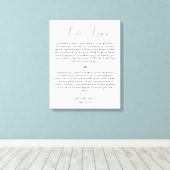 Kalligrafie Script bruiloft geloften Canvas Print (Insitu (Houten vloer))
