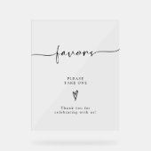 Kalligrafie Script bruiloft gunsten neem er een Acryl Bord (Voorkant)